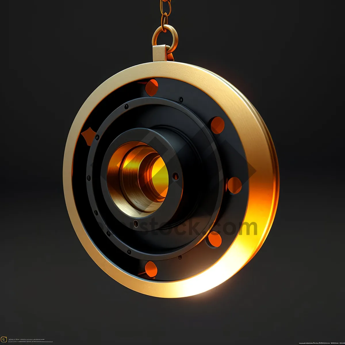 Picture of Modern Rotating Bass Speaker in Black Disco Design