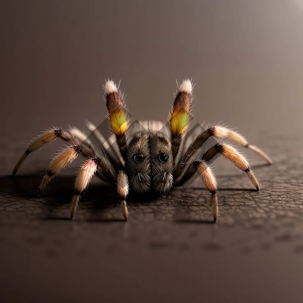 Picture of Close-up of a Yellow Garden Spider on a Summer Flower