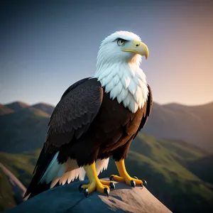 Majestic Bald Eagle Soaring Through Sky