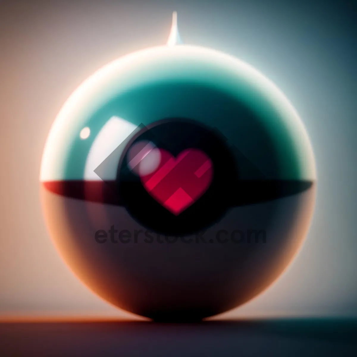 Picture of Modern Glass Button with Shiny Reflection