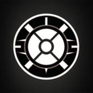 Modern Shiny Black Round Web Buttons Set