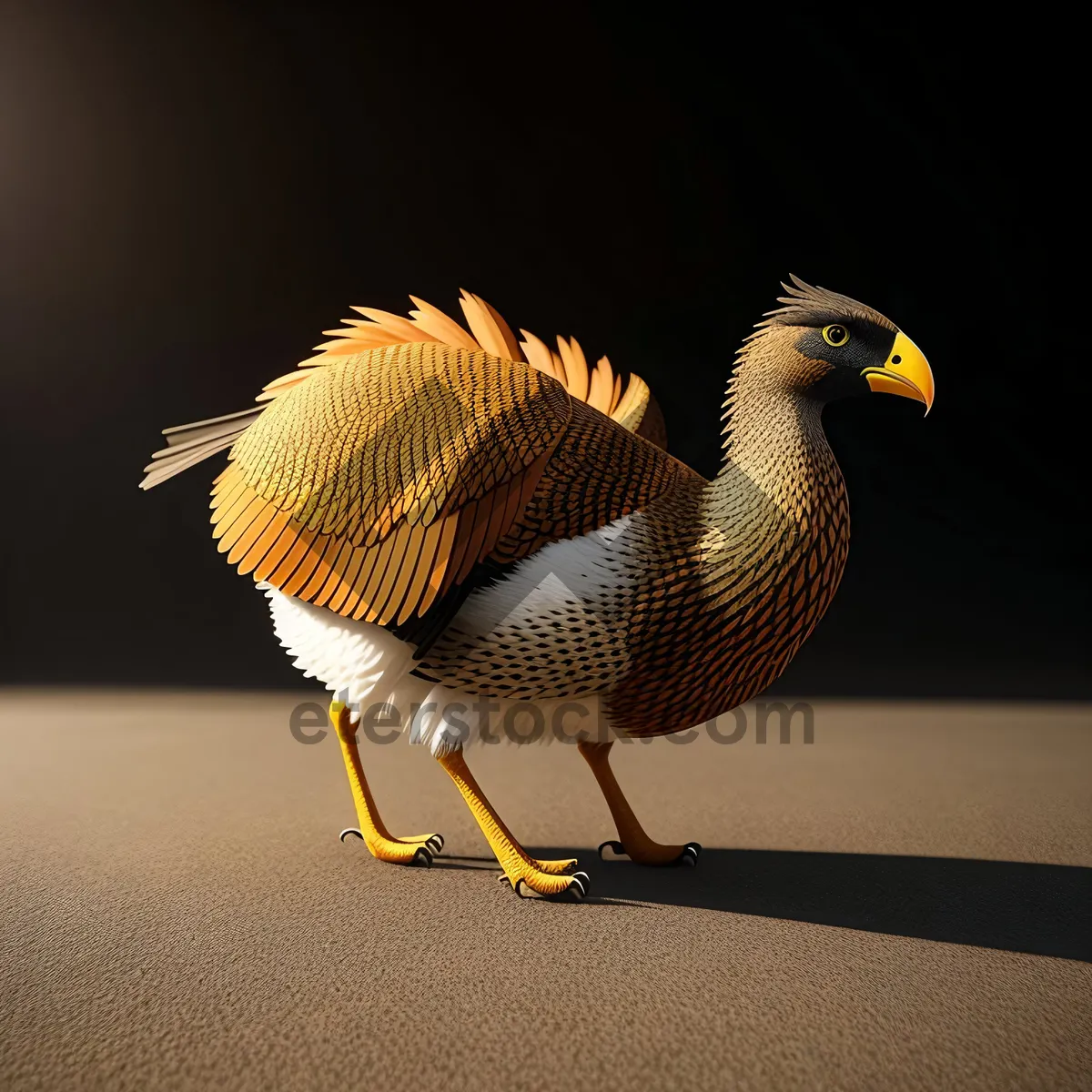 Picture of Yellow-winged Prairie Chicken in Wild