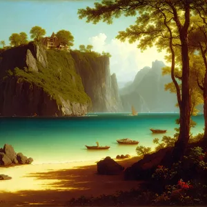 Tranquil Tropical Beach Paradise with Crystal Clear Waves