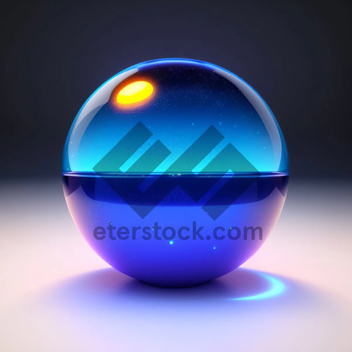 Picture of Glass Relief Sphere Solid Icon Ball