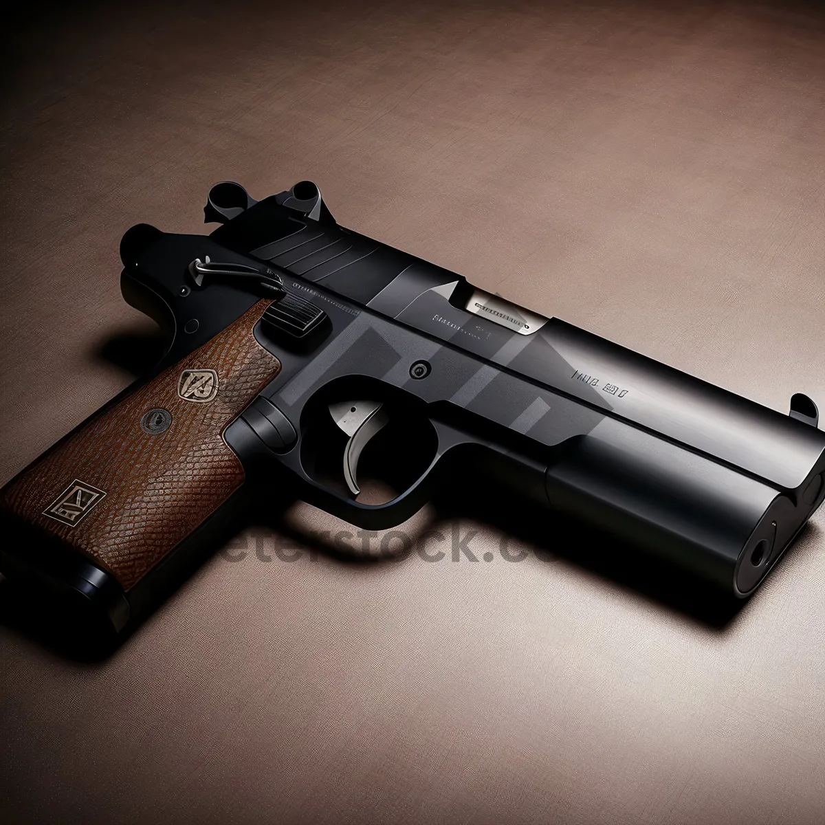 Picture of Powerful Metal Handgun: A Symbol of Security and Danger