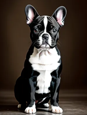 Adorable Bulldog Terrier: Cute and Wrinkled Pet