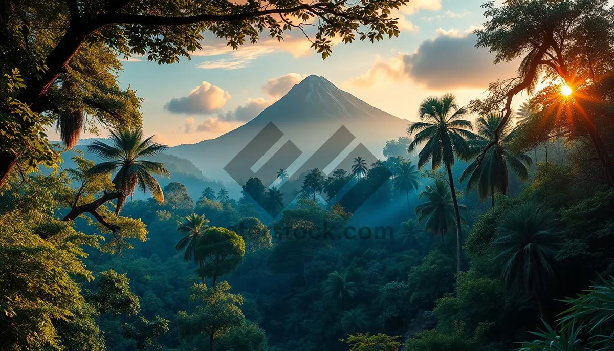 Picture of Tropical Sunset Paradise Beach Resort Relaxation Landscapes