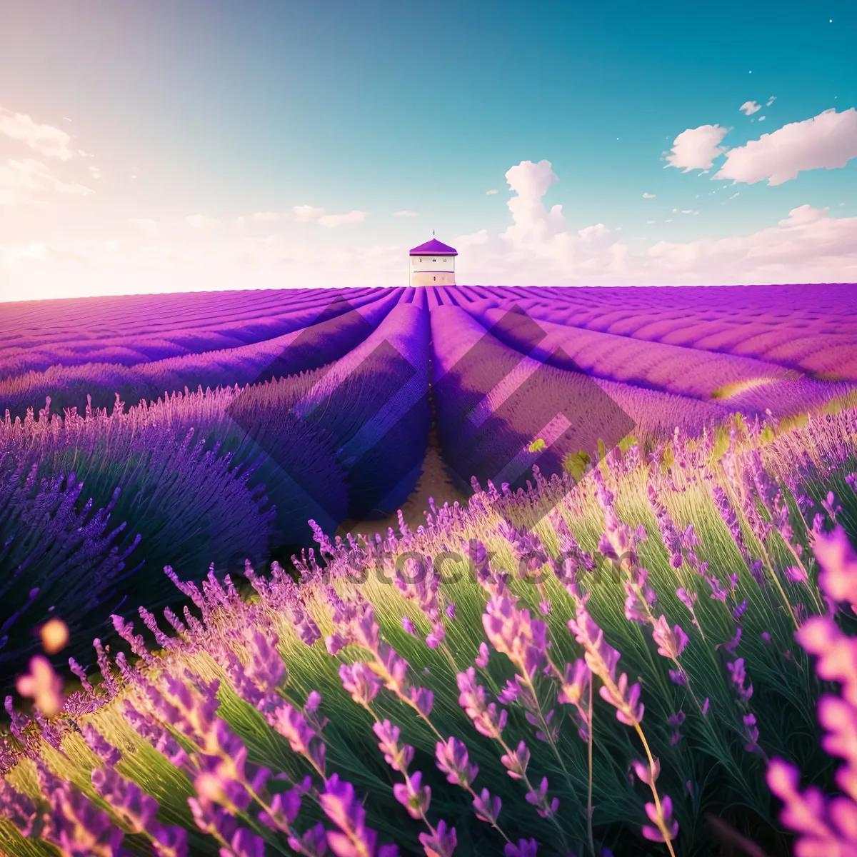 Picture of Lavender Bliss in Colorful Field