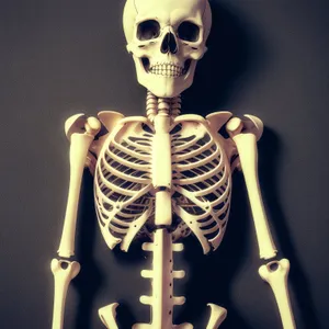 Male Skeleton with Mask - Anatomical Horror