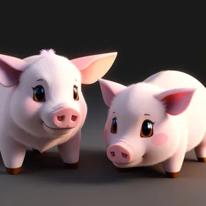Financial Wealth: Pink Piggy Bank Savings