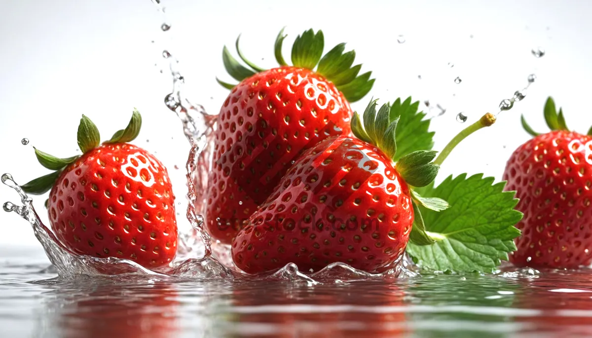 Picture of Fresh Strawberry Close-Up - Healthy and Delicious Snack