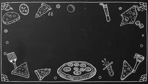 Blackboard with chalk symbol