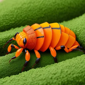 Spotted Leaf Beetle on Bright Green Leaf