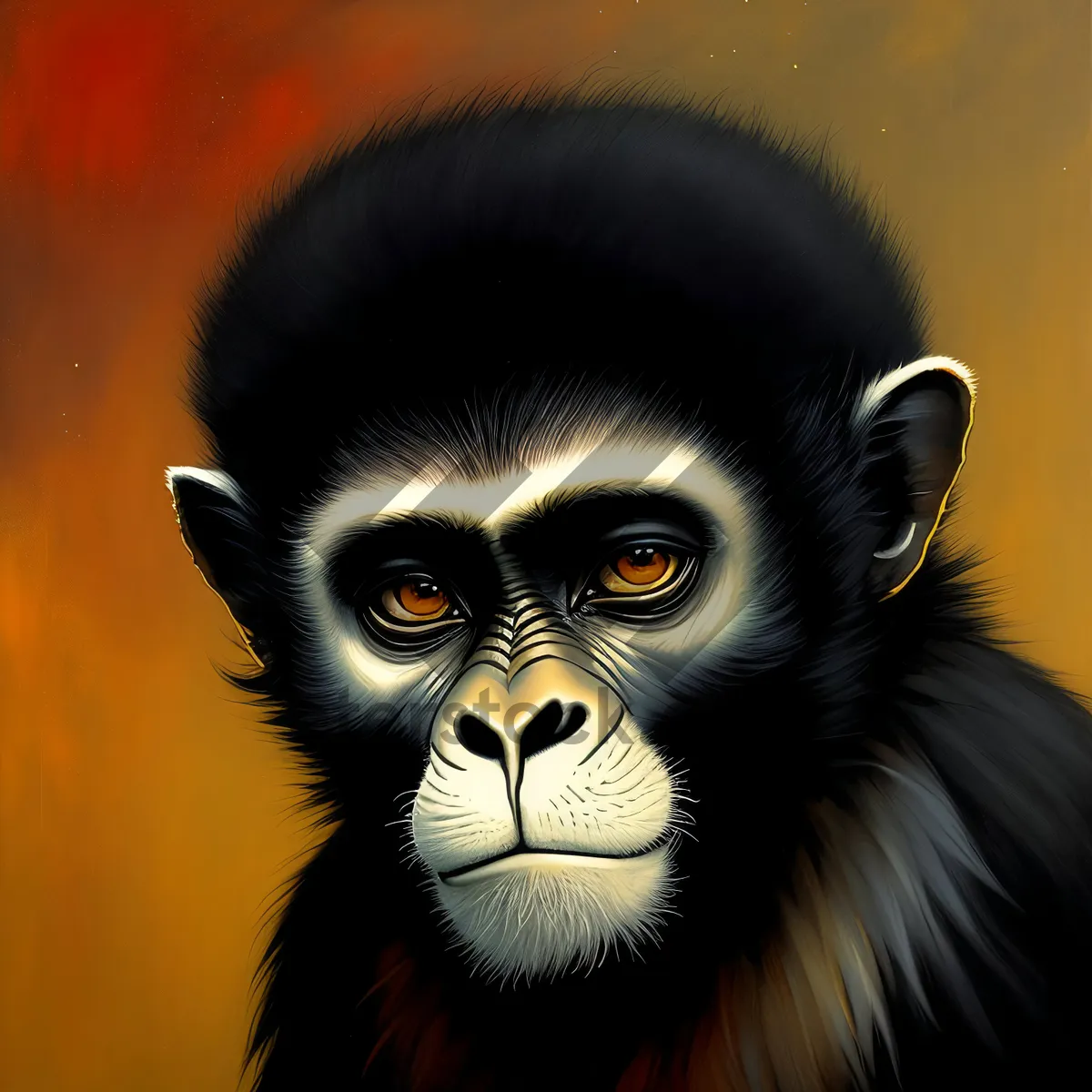 Picture of Black Gibbon: Majestic Wildlife Primate