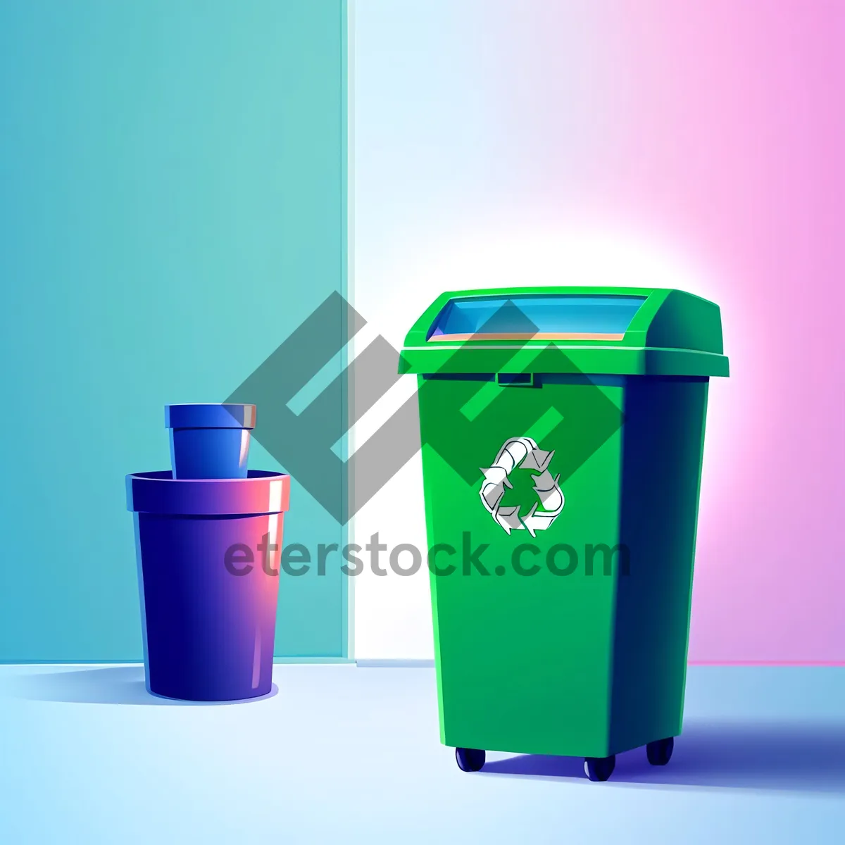 Picture of Recyclable plastic bin for empty beverage containers.