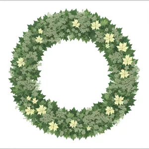 Holly Circle Art Frame in Decorative Design