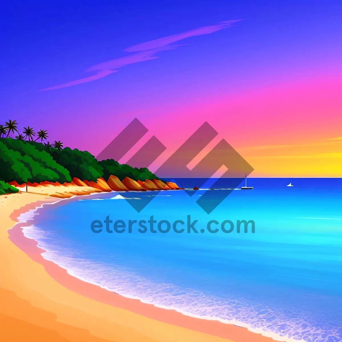 Picture of Sunset Serenity on a Tropical Beach
