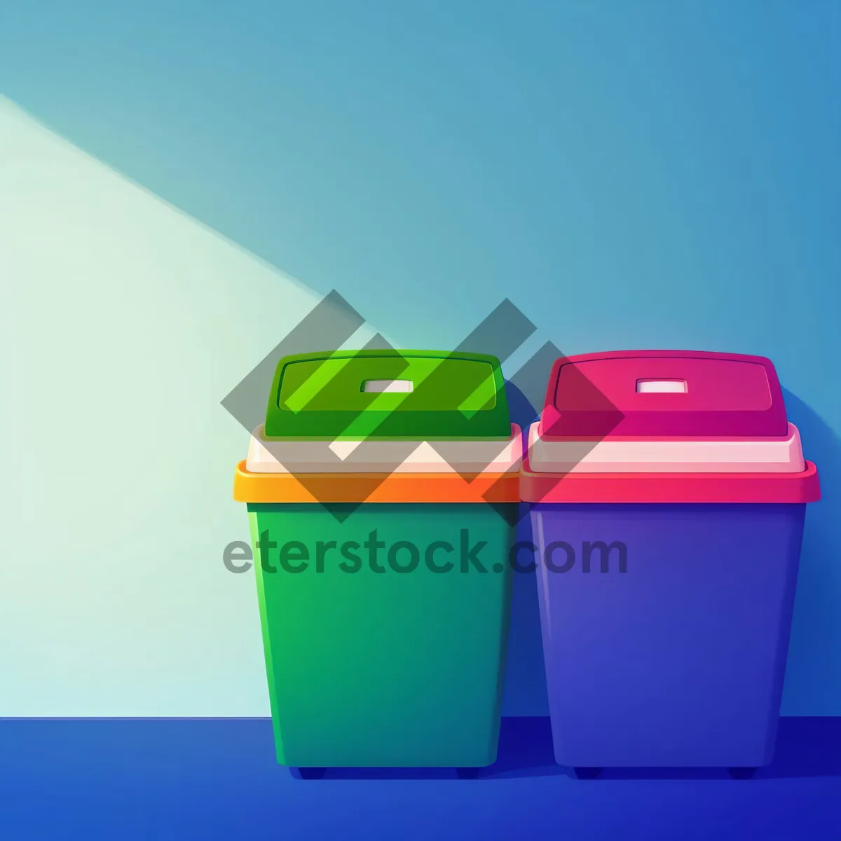 Picture of Conserve Eco Business Icon: 3D Render Symbolizing Recycling and Waste Disposal