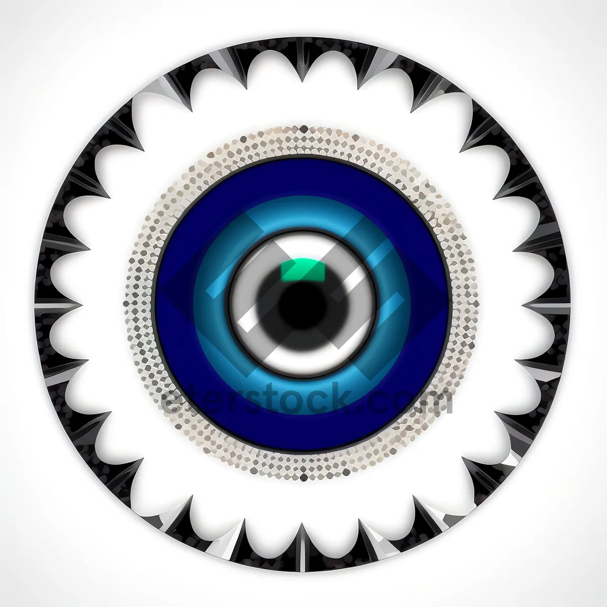 Picture of Graphic Circle with Bold Black Eyebrow Design
