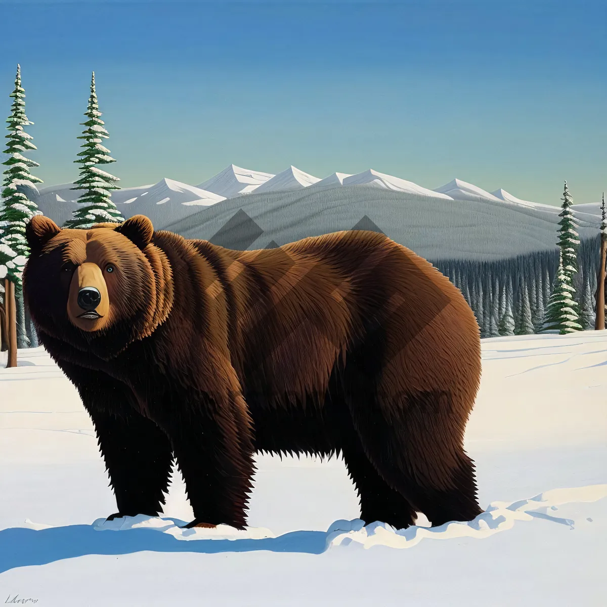 Picture of Majestic Brown Bear in the Wild