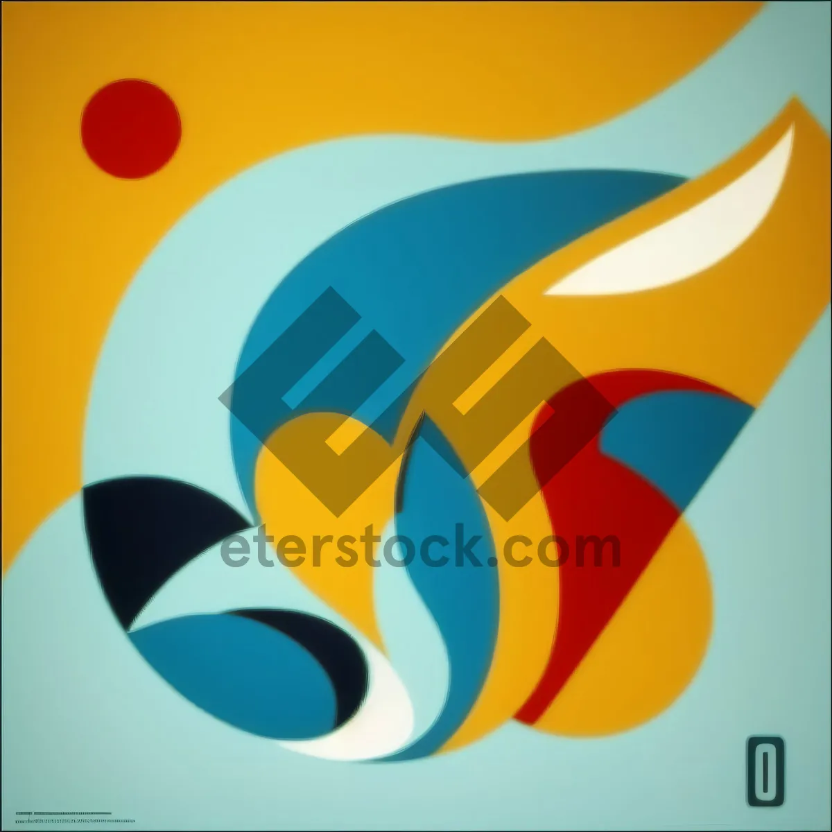 Picture of Modern Graphic Wave Art Design