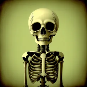 Frightening Skull Mask: Terrifying Halloween Costume with Skeleton Theme