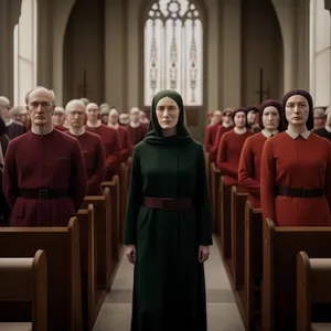 Business student in gown and vestment