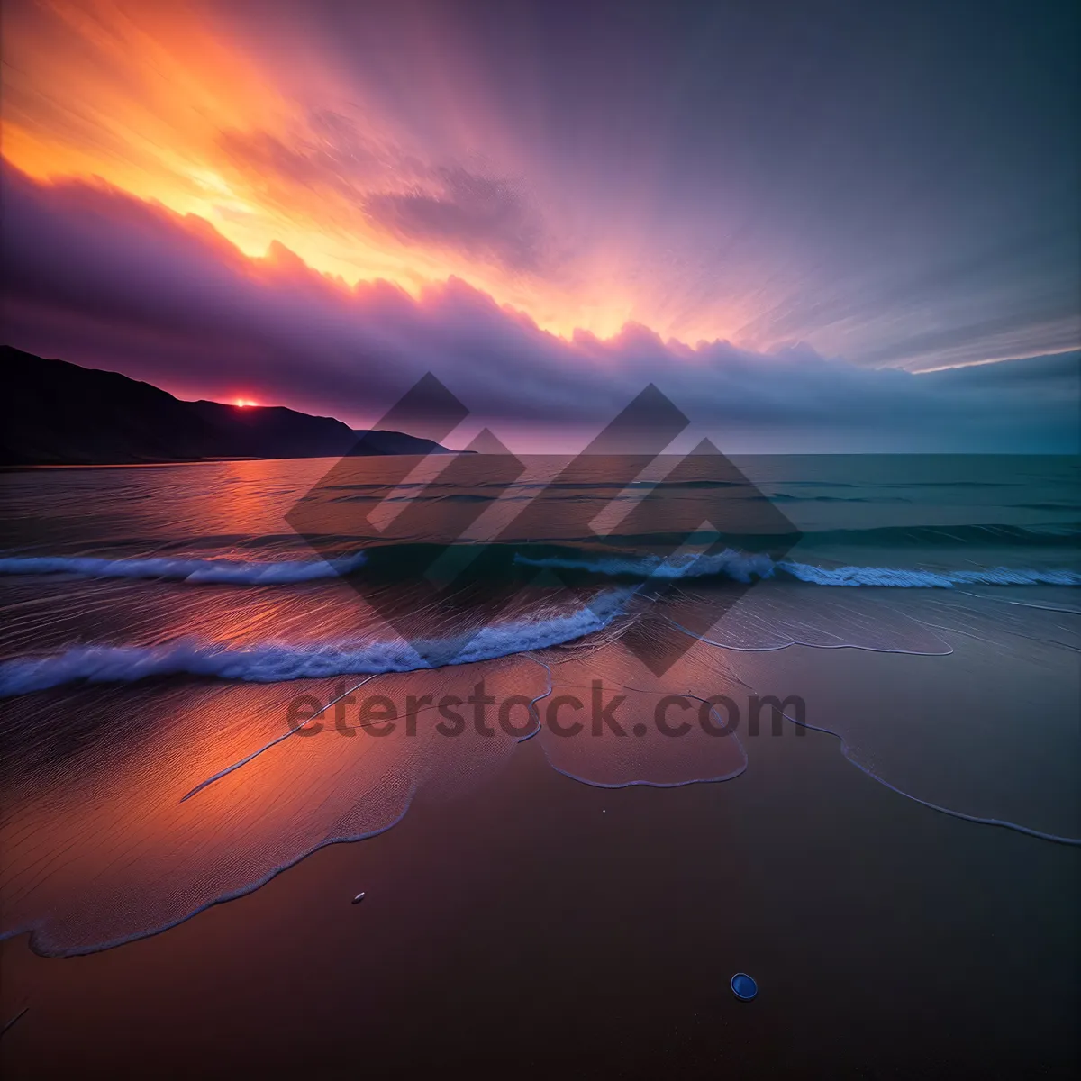 Picture of Golden Reflections on the Serene Seascape