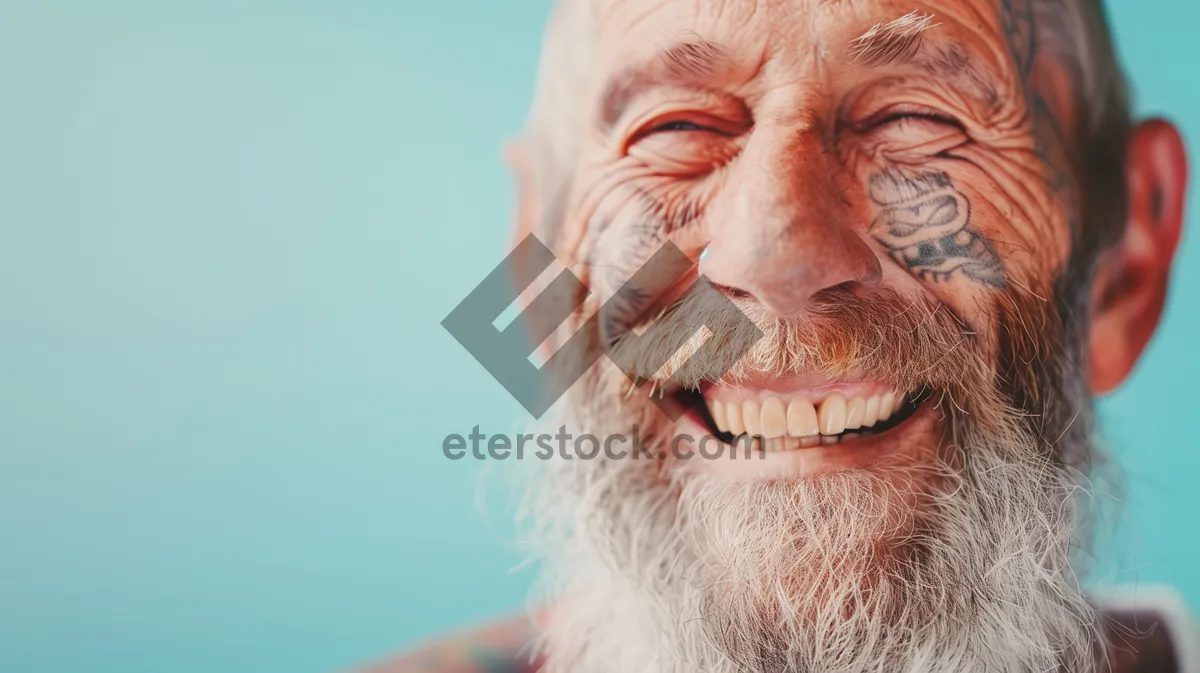 Picture of Happy elderly man smiling in portrait.