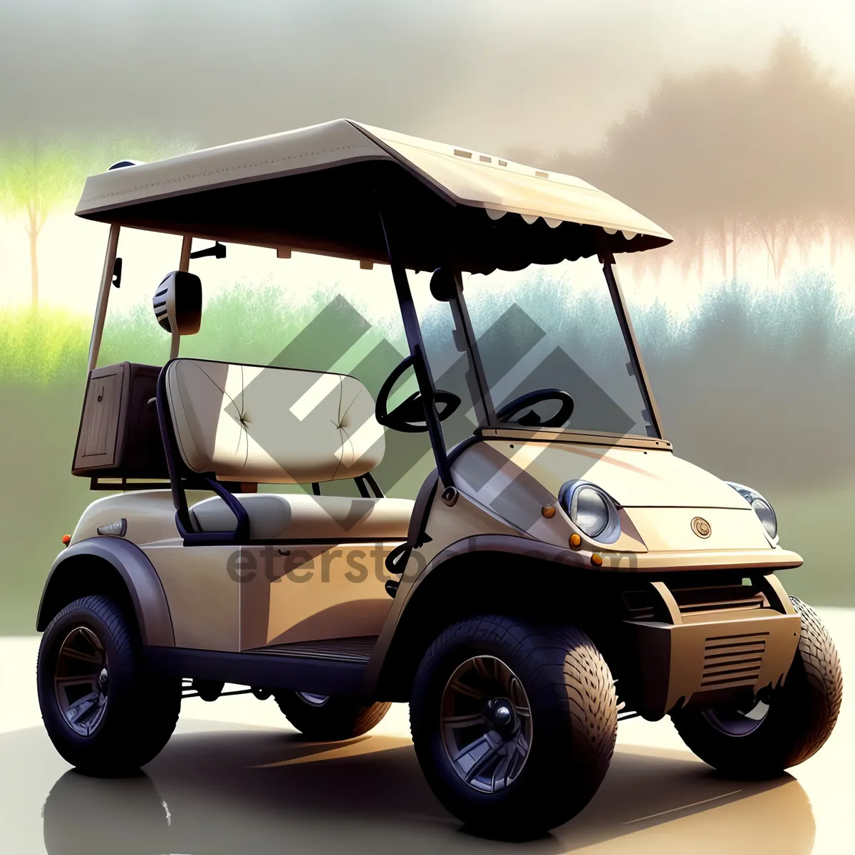 Picture of Speedy Golf Cart on the Road