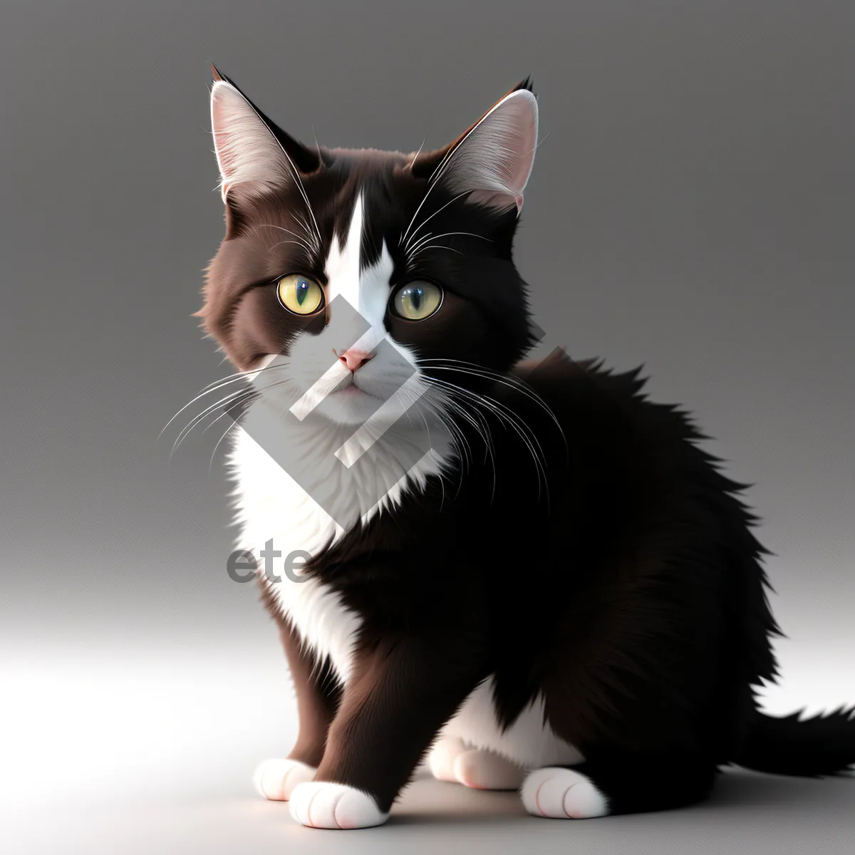 Picture of Cute Grey Tabby Kitten with Playful Expression