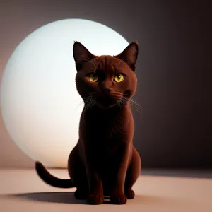 Furry Fluffball: Adorable Gray Kitty with Curious Eyes