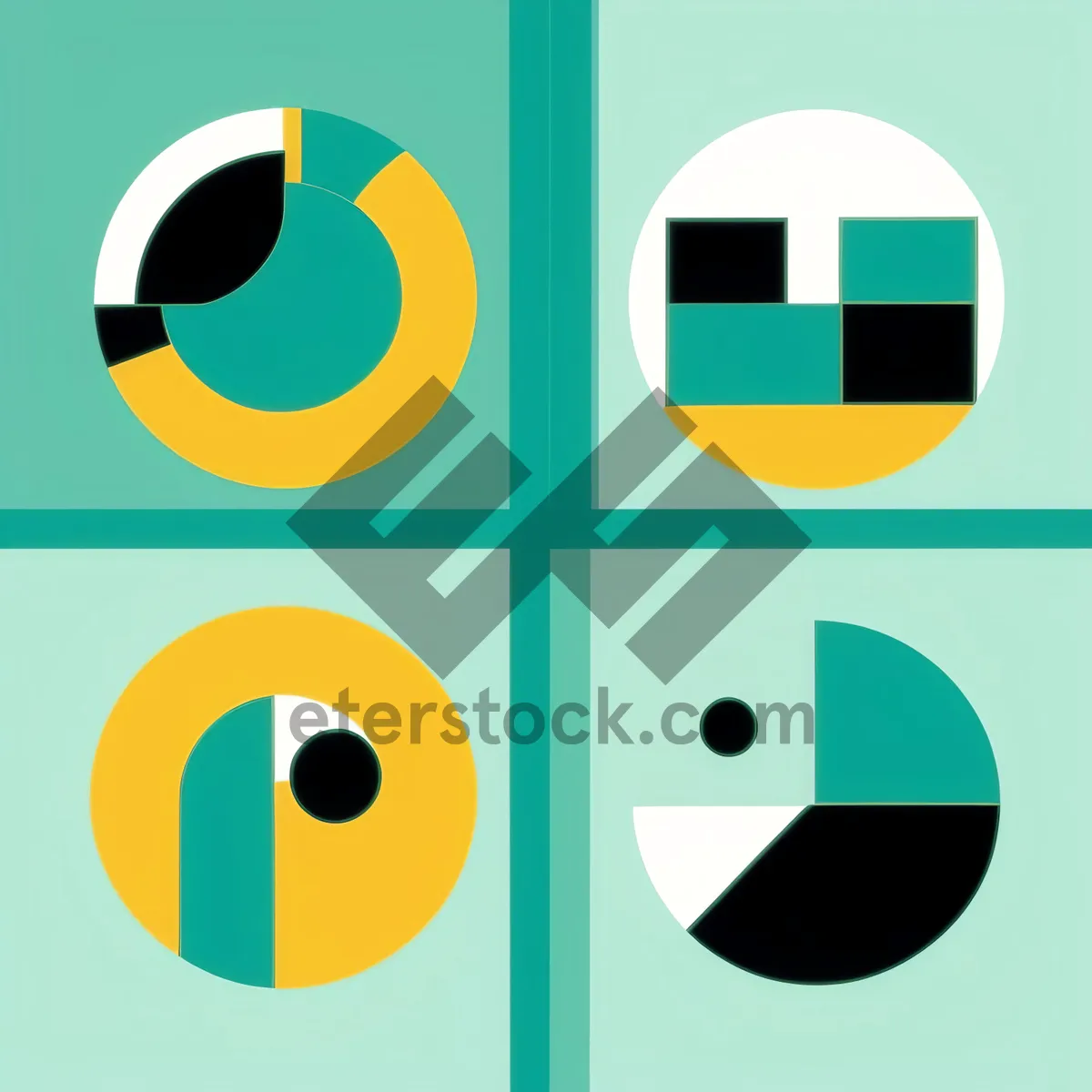 Picture of Business Icons Set: Design Elements for Web Buttons and Letterhead