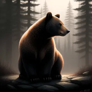 Wild Brown Bear - Majestic Predator in Nature