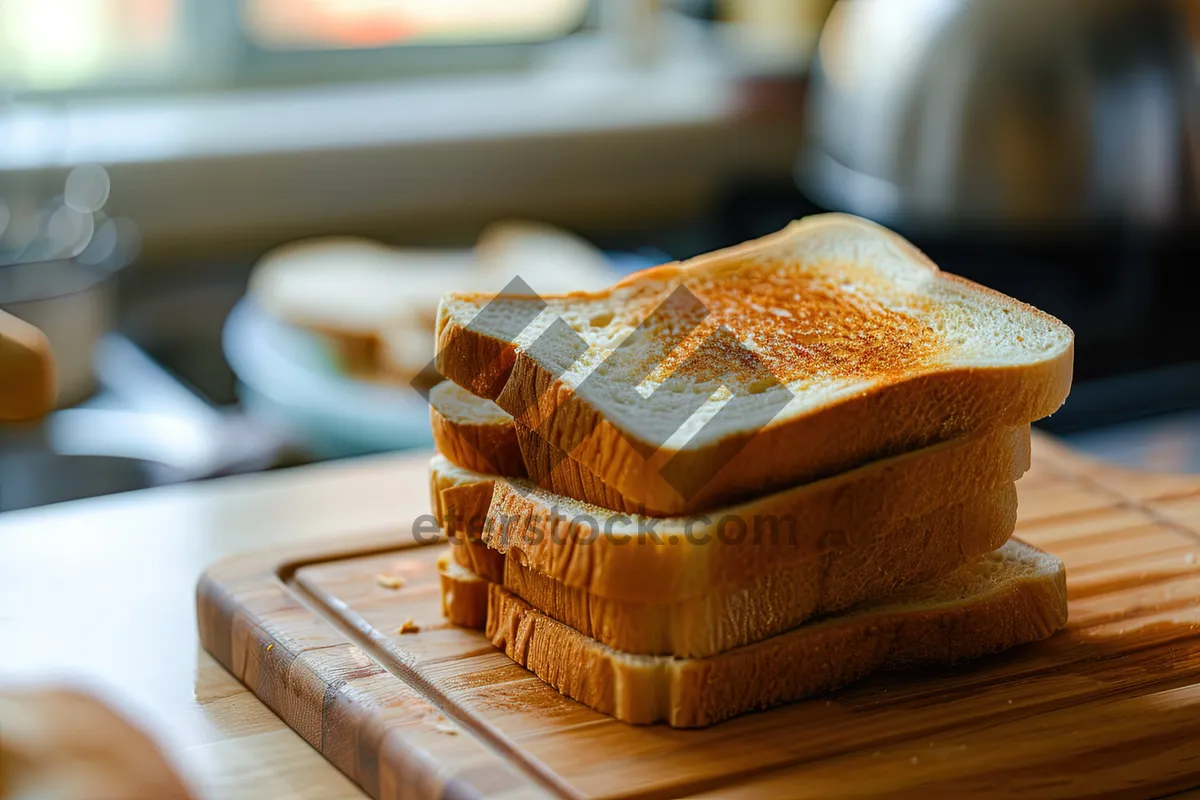 Picture of Delicious breakfast cake with sweet butter spread