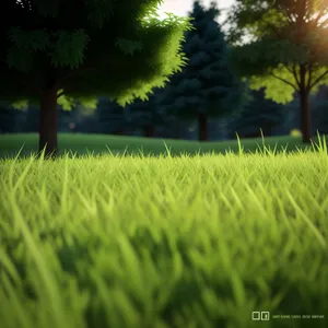 Vibrant Summer Meadow of Fresh Green Grass