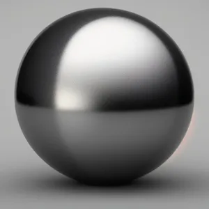 Glossy Glass Sphere Icon with Reflections