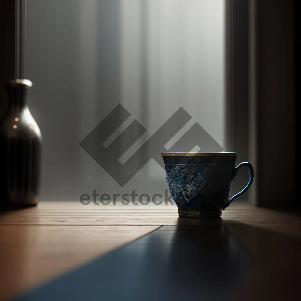 Picture of Morning Brew: Hot Cup of Coffee on Windowsill