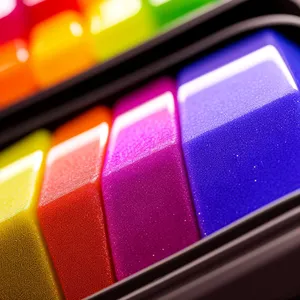 Digital Key: Sleek Keyboard Button Illuminated in Vibrant 3D Colors