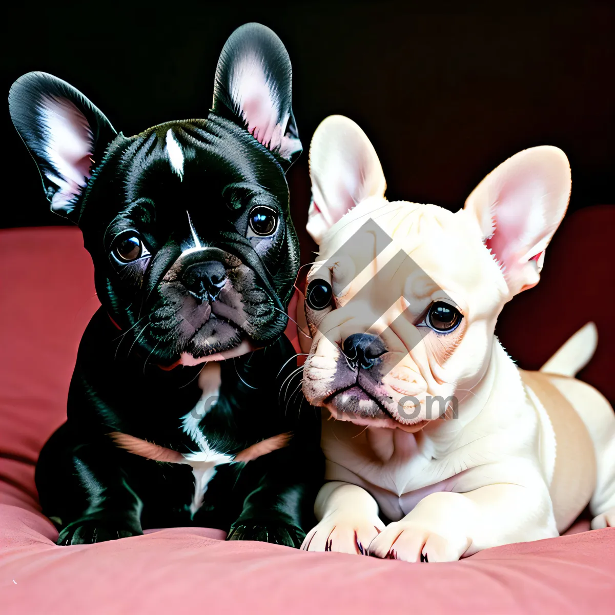 Picture of Bulldog puppy with irresistibly cute wrinkles, exuding absolute adorableness