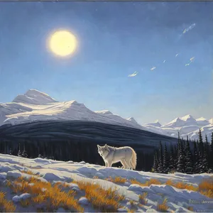 Winter Wonderland: Majestic Snowy Mountain Landscape