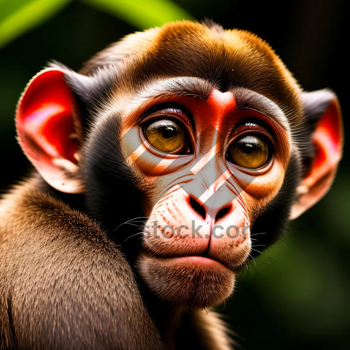 Picture of Wild Primate Portrait: Chimpanzee in Jungle Safari