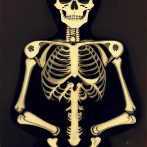Anatomical Skeleton Medical Charm - 3D X-Ray Image