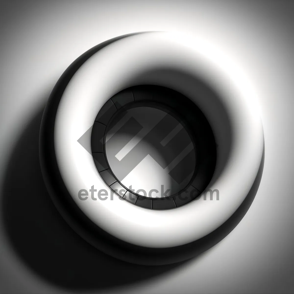 Picture of Modern Shiny Black Circle Button Set