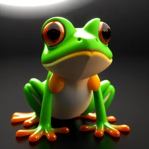 Bacteria Poison Cartoon: 3D Eye Frog Man