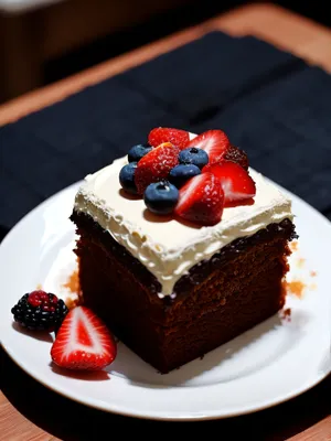 Delicious Berry Cake with Fresh Fruit Topping