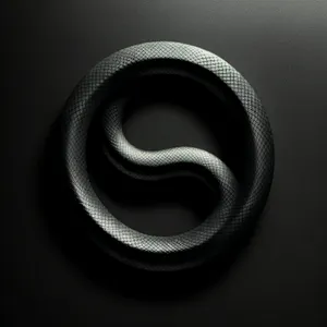 Night Snake's Enigmatic Swirls: Captivating Abstract Fractal Design.