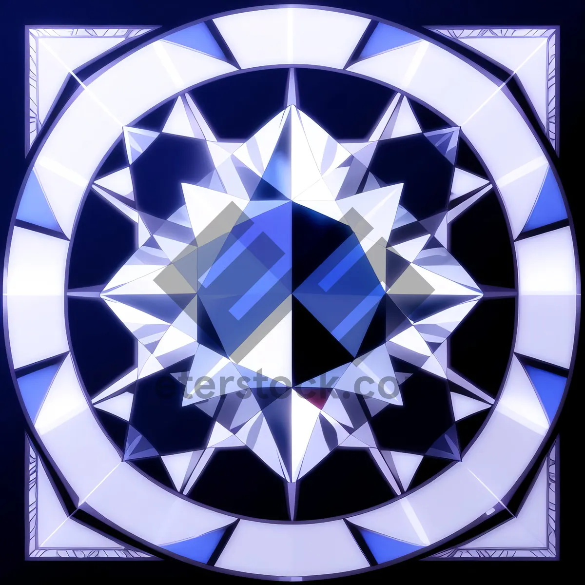 Picture of Shiny Black Gem Icon - Graphic Design