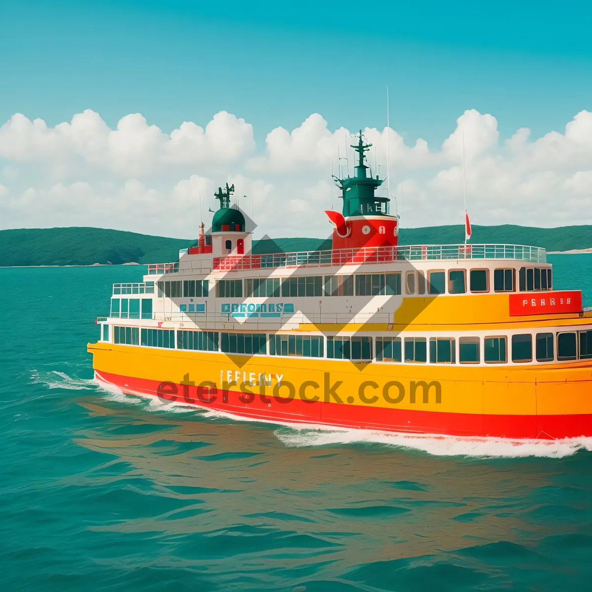 Picture of Nautical Luxury Cruise Ship Sailing Seamlessly
