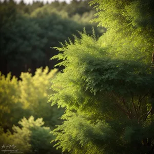 Autumn Forest Landscape with Vibrant Foliage